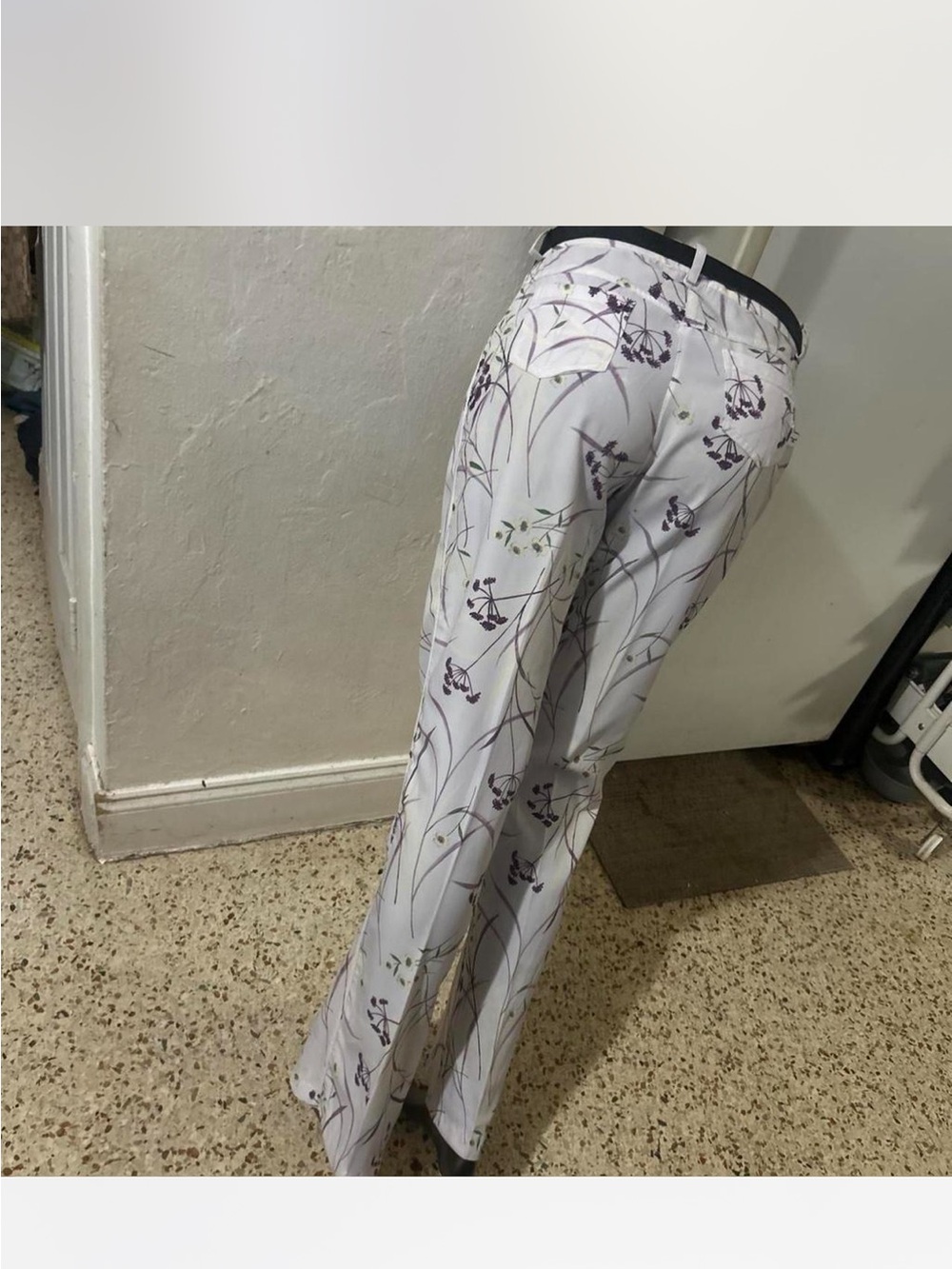 Floral Print vintage White Wide-Leg Women’s Pants